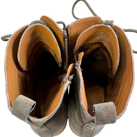 Kork-Ease Catalina Combat Stacked Heel Leather Lace-Up Side Zip Booties Size 10M - Picture 8 of 16